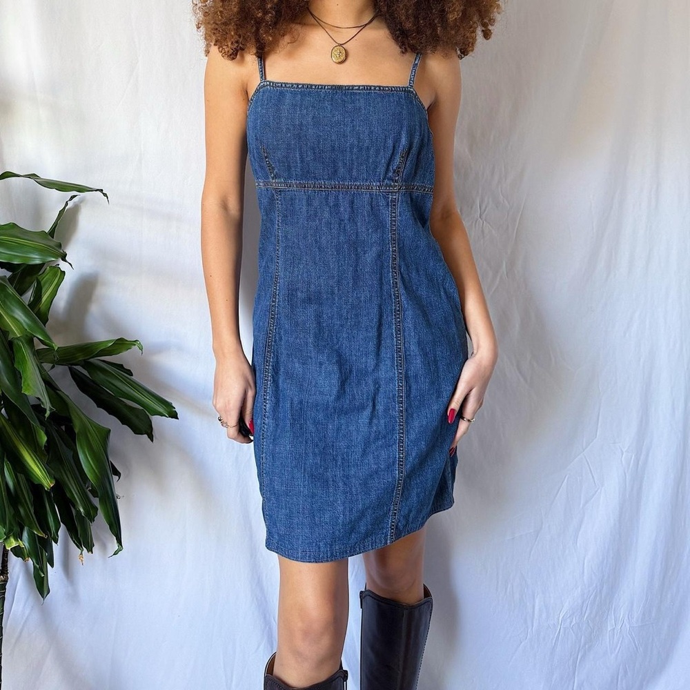 Ann Taylor Denim Vintage Mini Dress 🦋